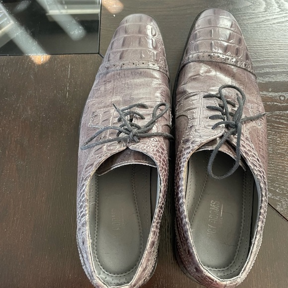 STACY ADAMS MENS LOAFER DRESS SHOE SNAKE PRINT GENUINE LEATHER SZ 11 - Picture 2 of 3